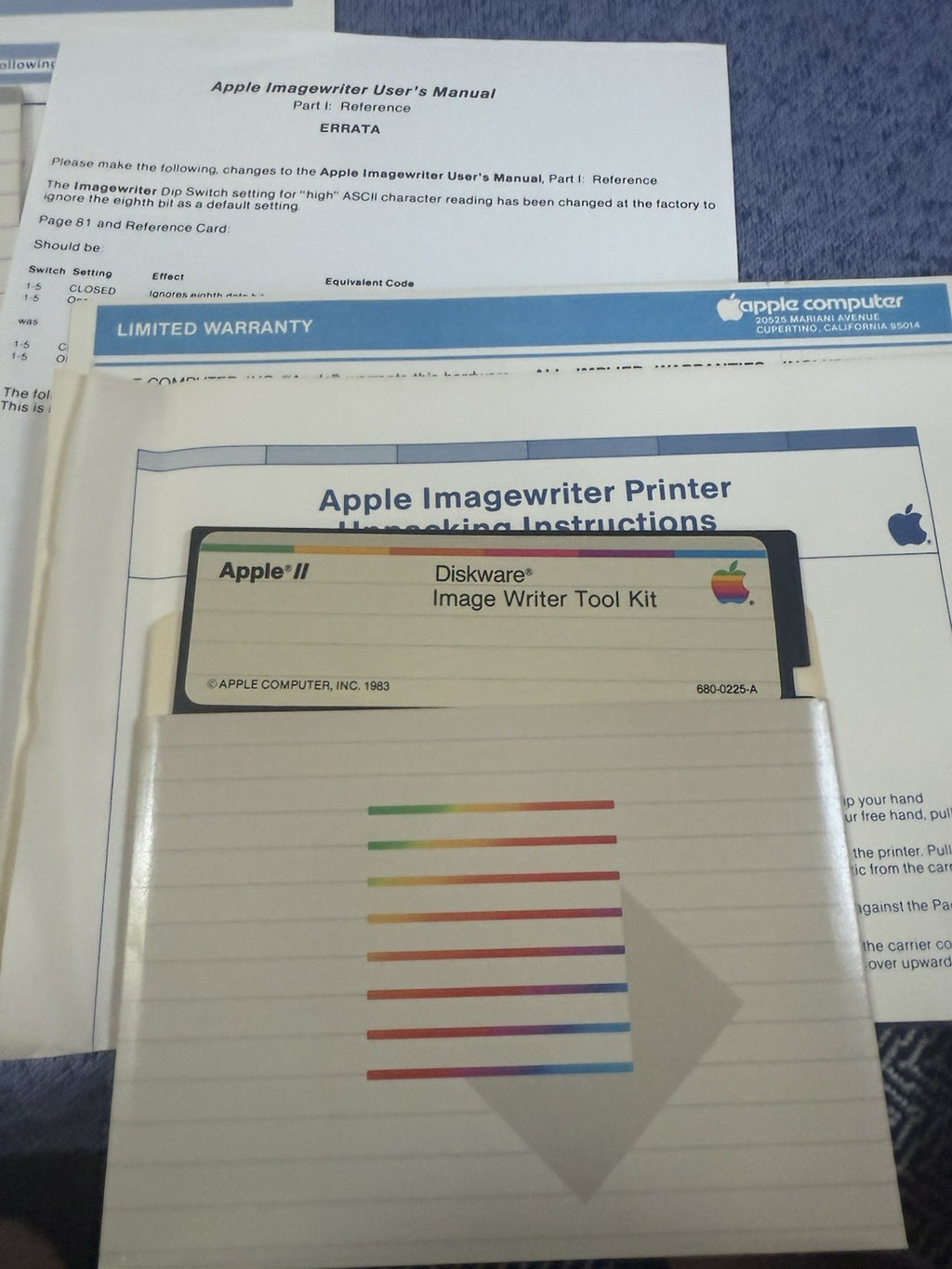 Apple Imagewritter Accessory Kit Box