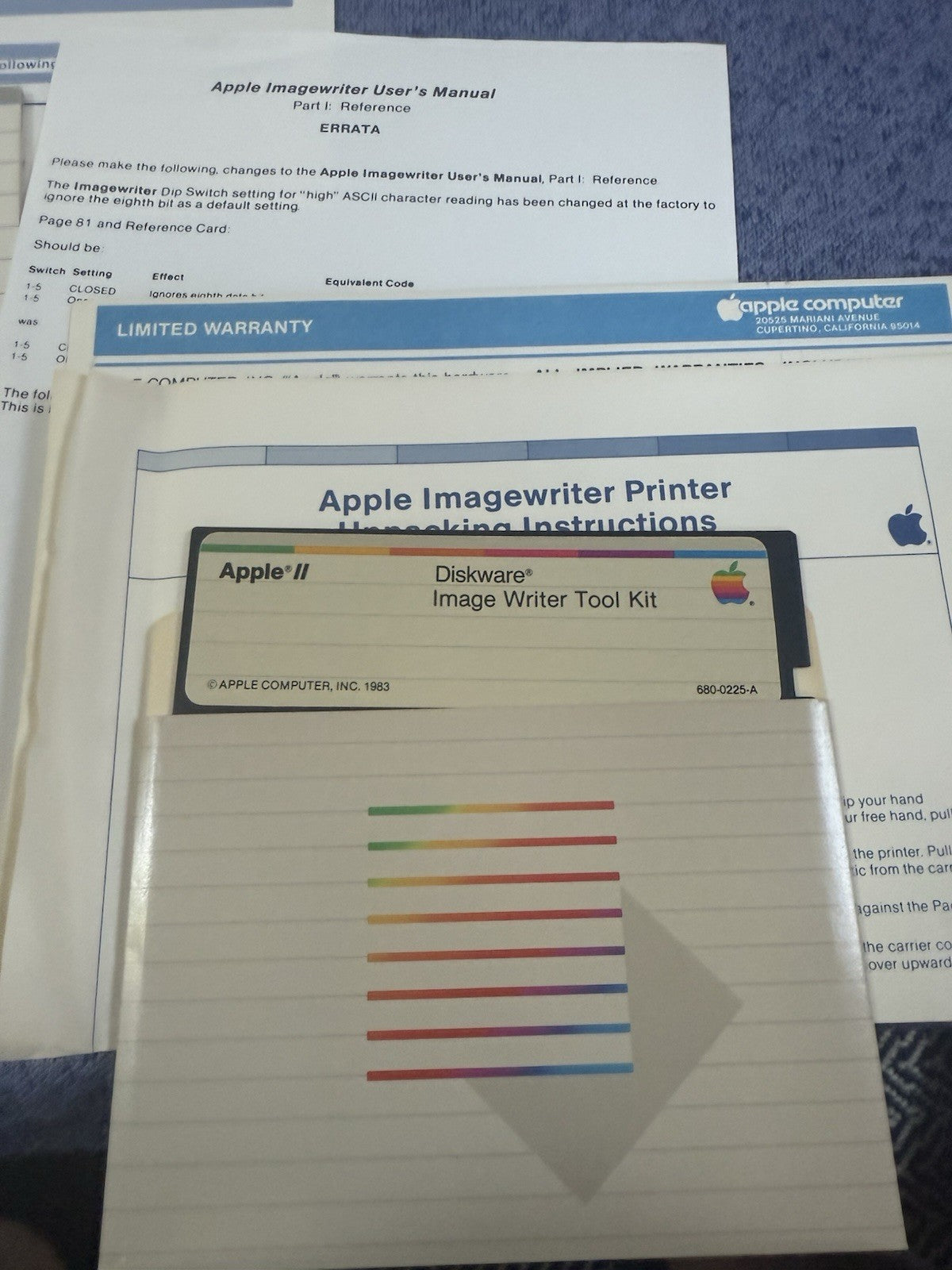 Apple Imagewritter Accessory Kit Box