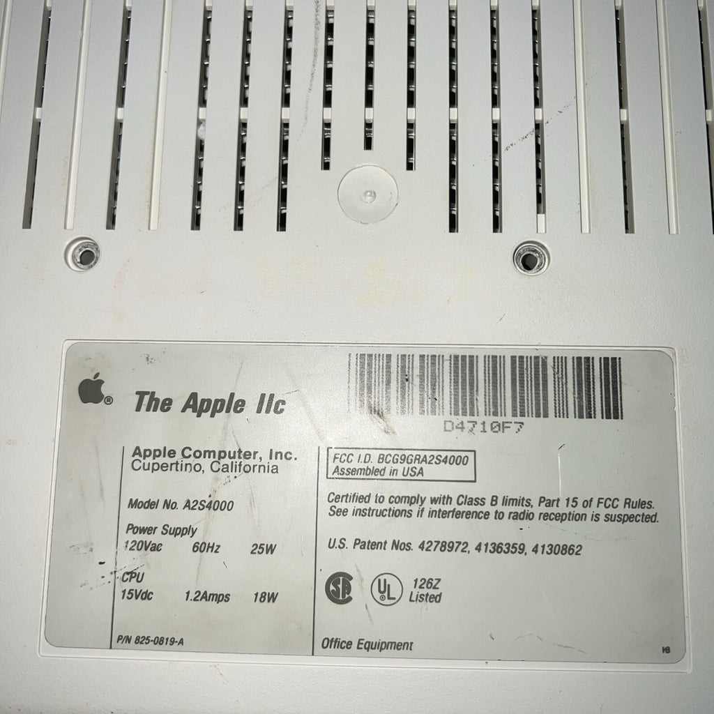 🍏 Apple IIc Case (bottom) w/ Speaker 4000 series