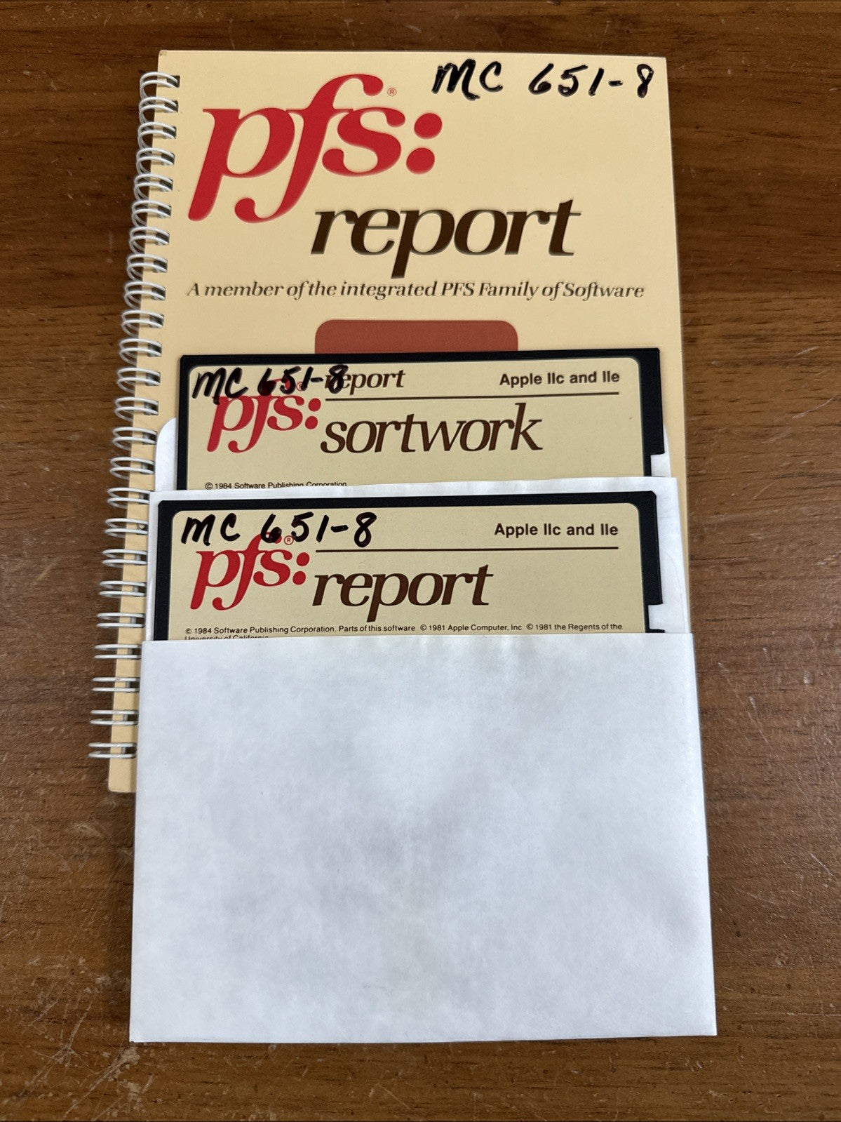 PFS: Report For Apple II Vintage 1982 Software Manual Book