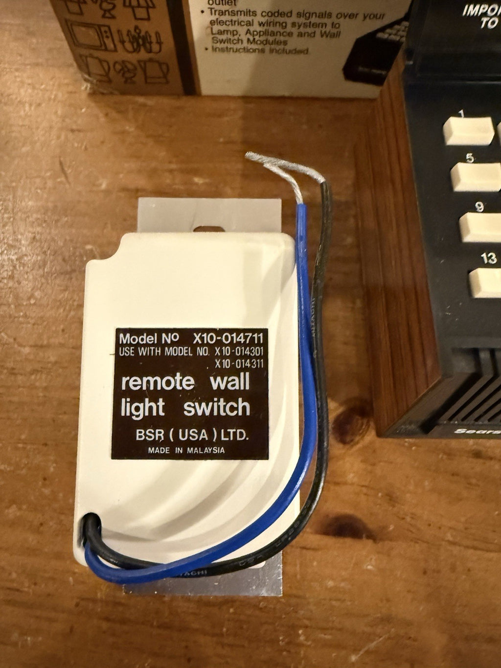 Vintage BSR Sears System X-10 / Command &  Appliance Module and Light Switch