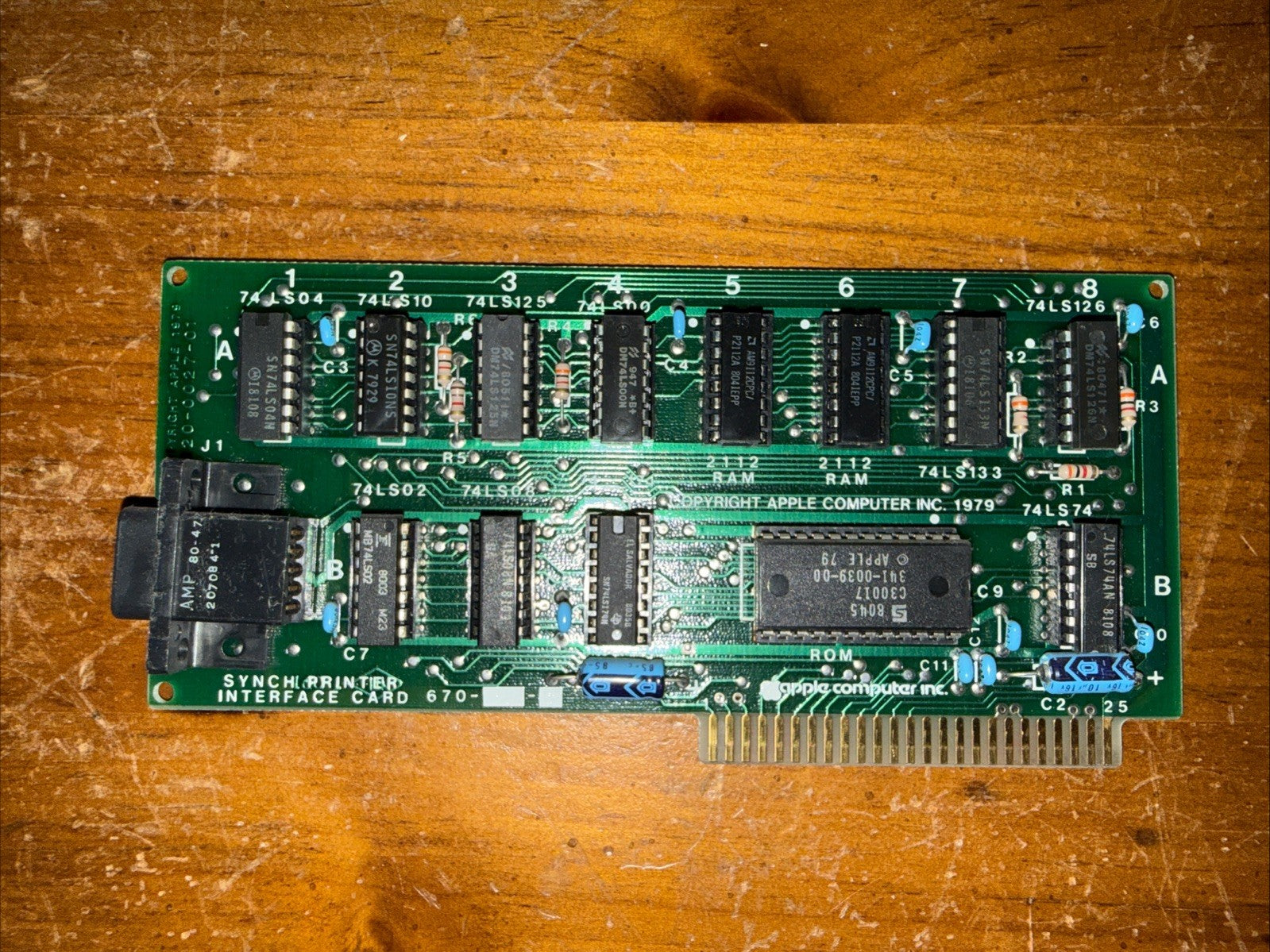 🍏 Apple II 670 820-0027-01 Synch Printer Interface Vintage  Card Working