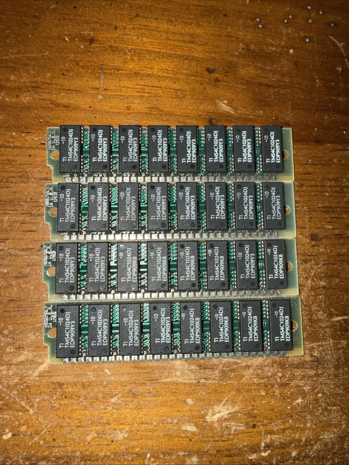 Texas Inst 1MB 30-Pin SIMM Non-Parity RAM DRAM Memory Module TM024GAD8 12L (x4)