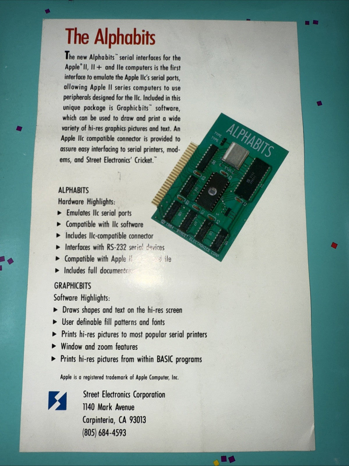 The Alphabits Serial Interface & More for Apple II CIB
