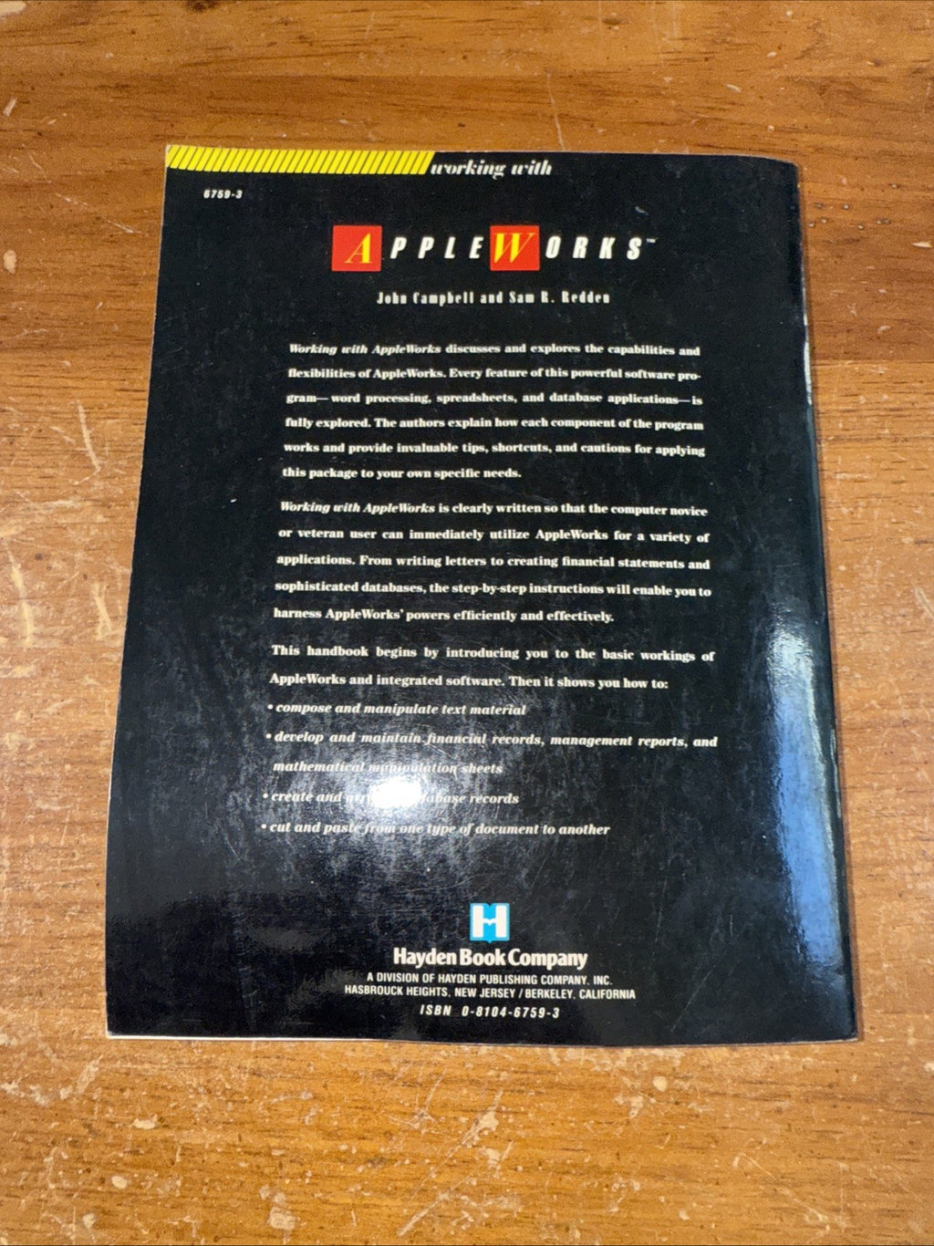 Working with Appleworks by John Campbell (1985, Softcover)