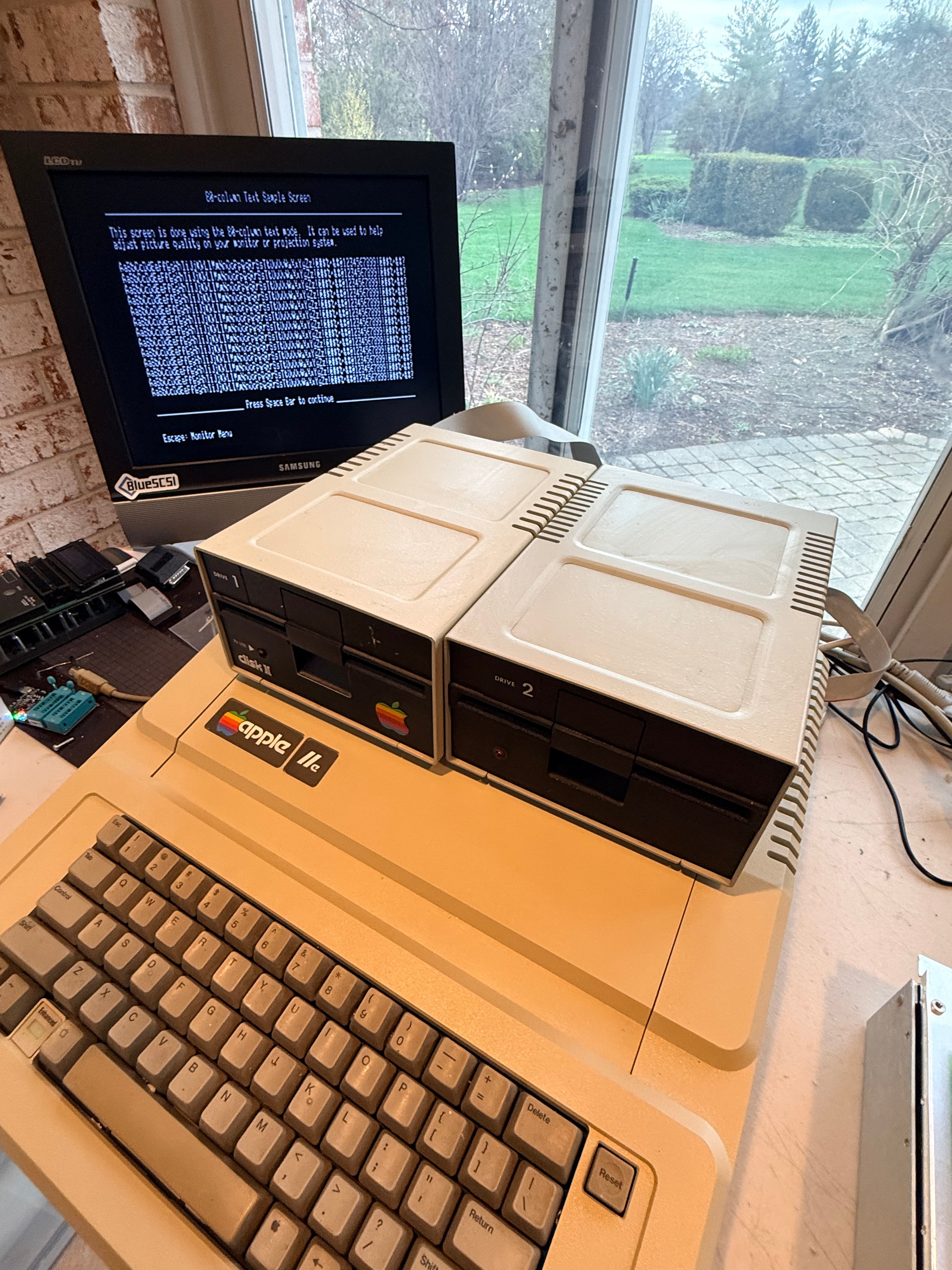 Apple IIe Enhanced Computer System – Rev B | 128K | Clean & Serviced | Drives + Controller