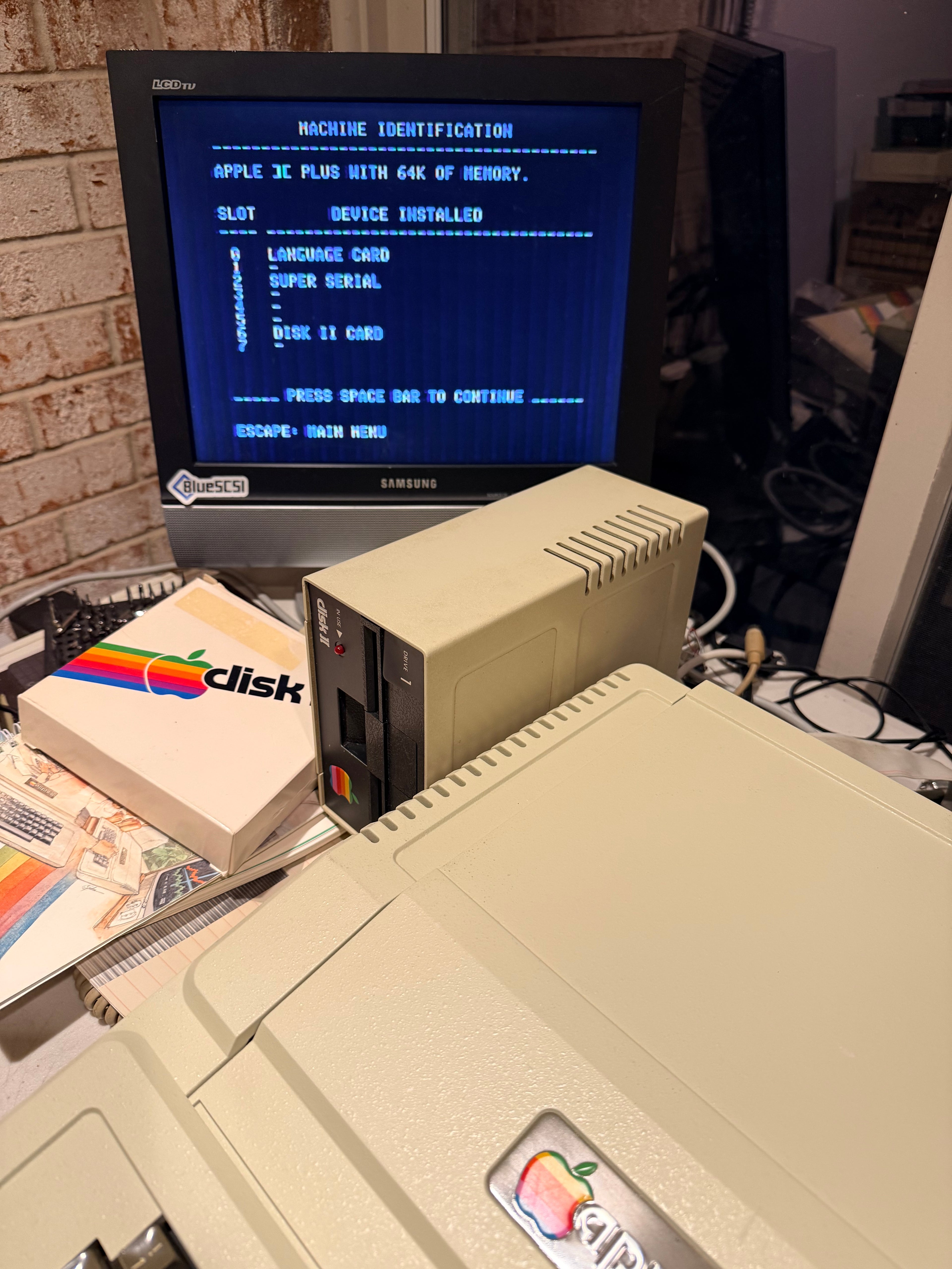 Apple II Plus 64k System w/ Dual Disk II Drives, Super Serial Card : Manuals & Books – TESTED & RESTORED