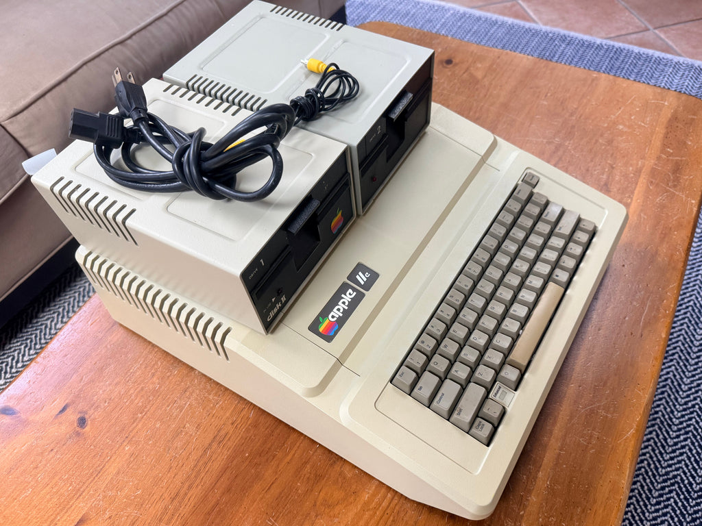 Apple IIe Enhanced Computer System – Rev B | 128K | Clean & Serviced | Drives + Controller