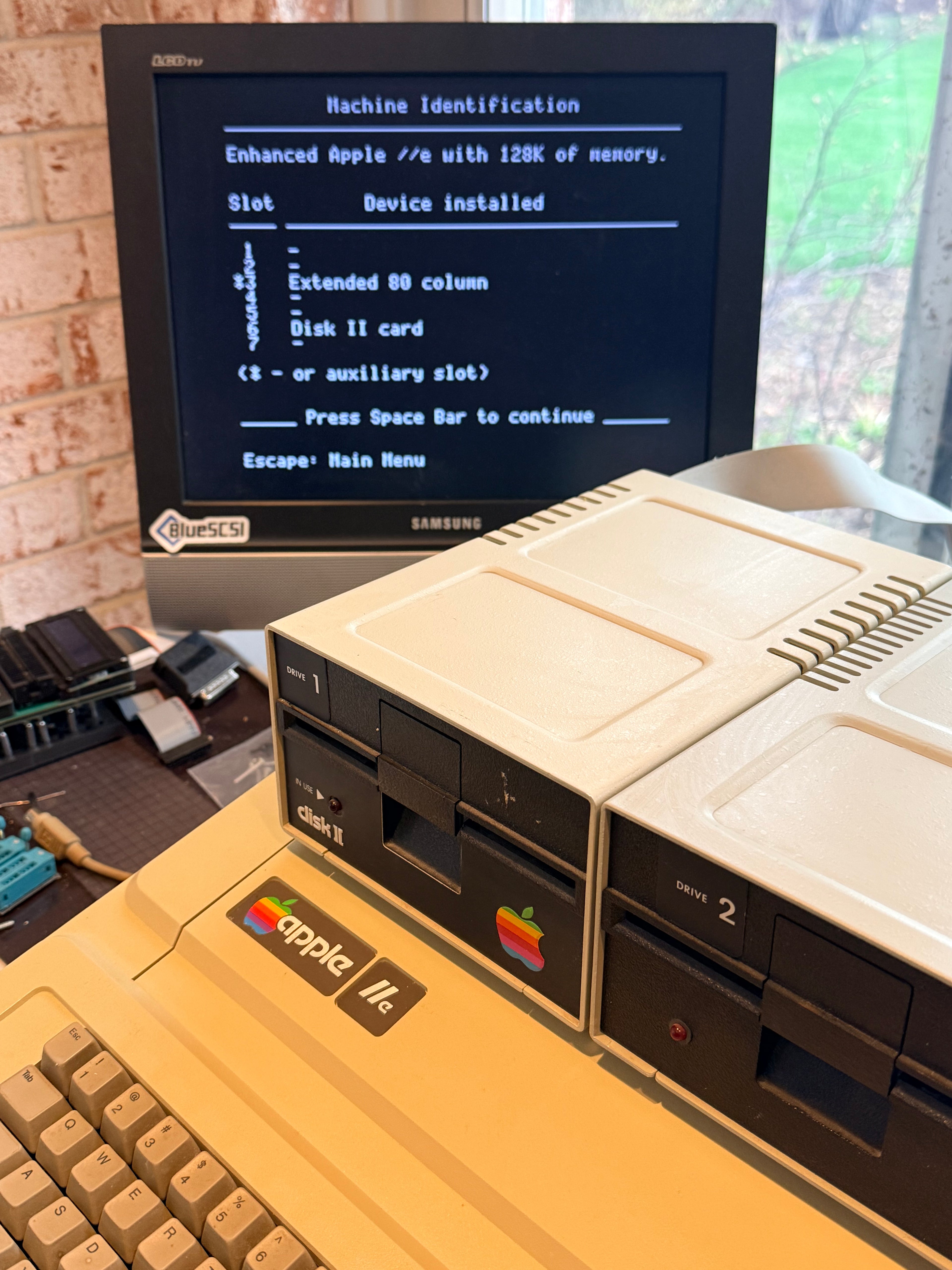 Apple IIe Enhanced Computer System – Rev B | 128K | Clean & Serviced | Drives + Controller