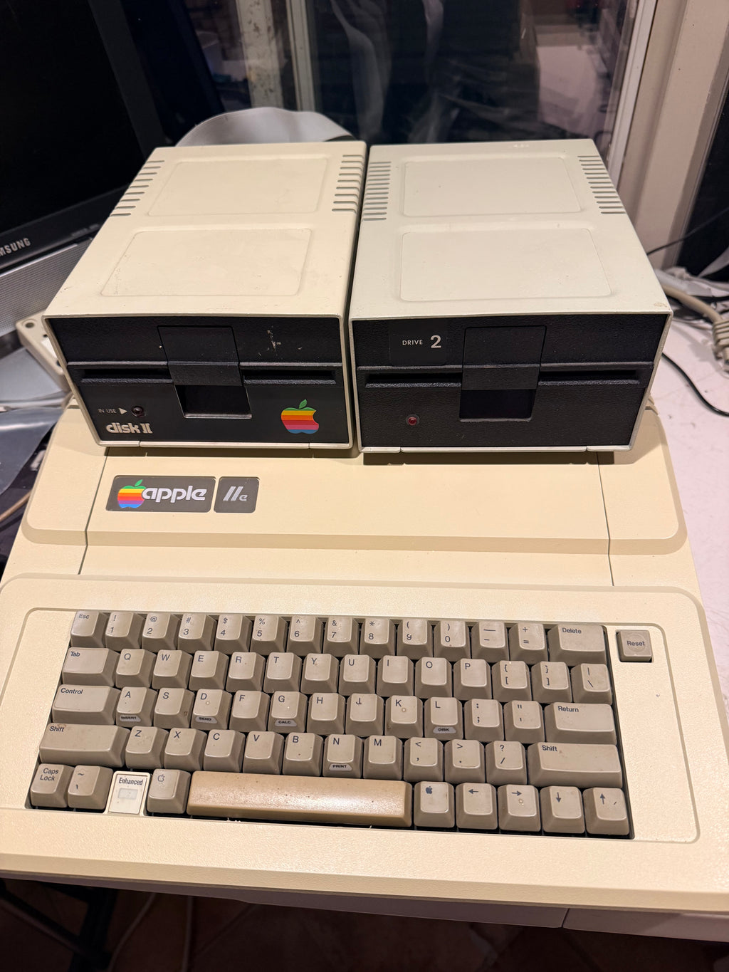 Apple IIe Enhanced Computer System – Rev B | 128K | Clean & Serviced | Drives + Controller