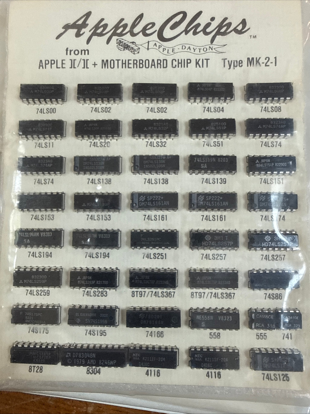 AppleChips Apple II II Plus Troubleshooting Guide & Diagnostic Chips
