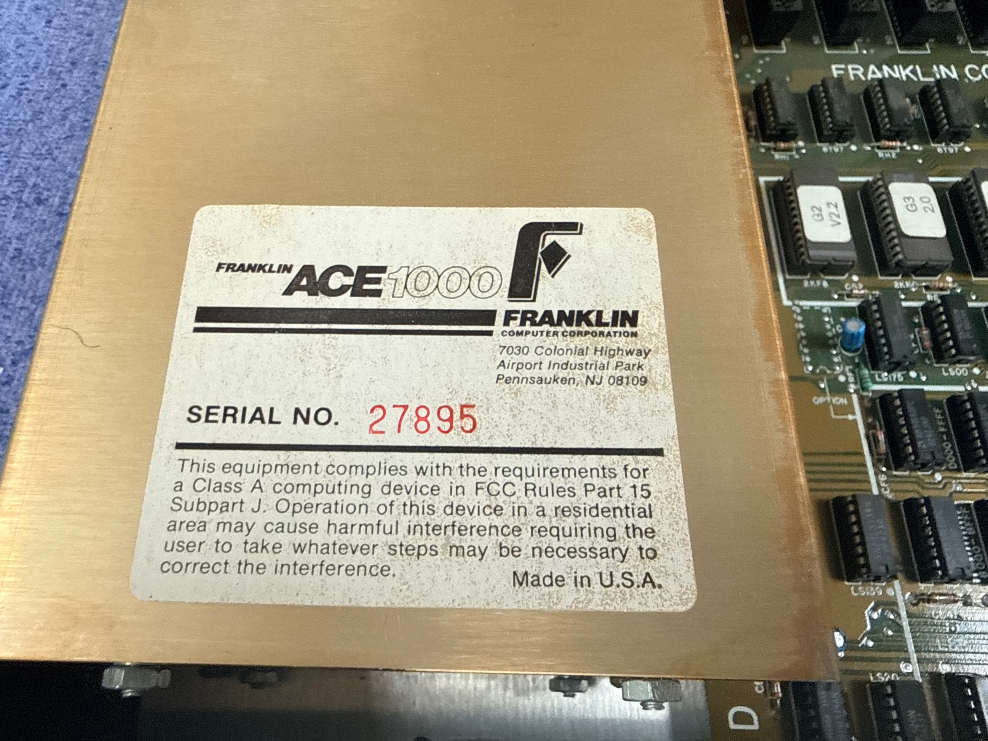 Franklin ACE 1000 Computer #27895 | Color Mod | Drives | Games | Tested