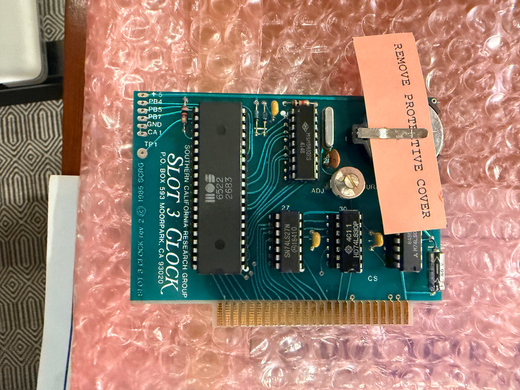 Vintage Apple IIe Slot 3 Clock – Southern California Research Group – New Old Stock / Open Box