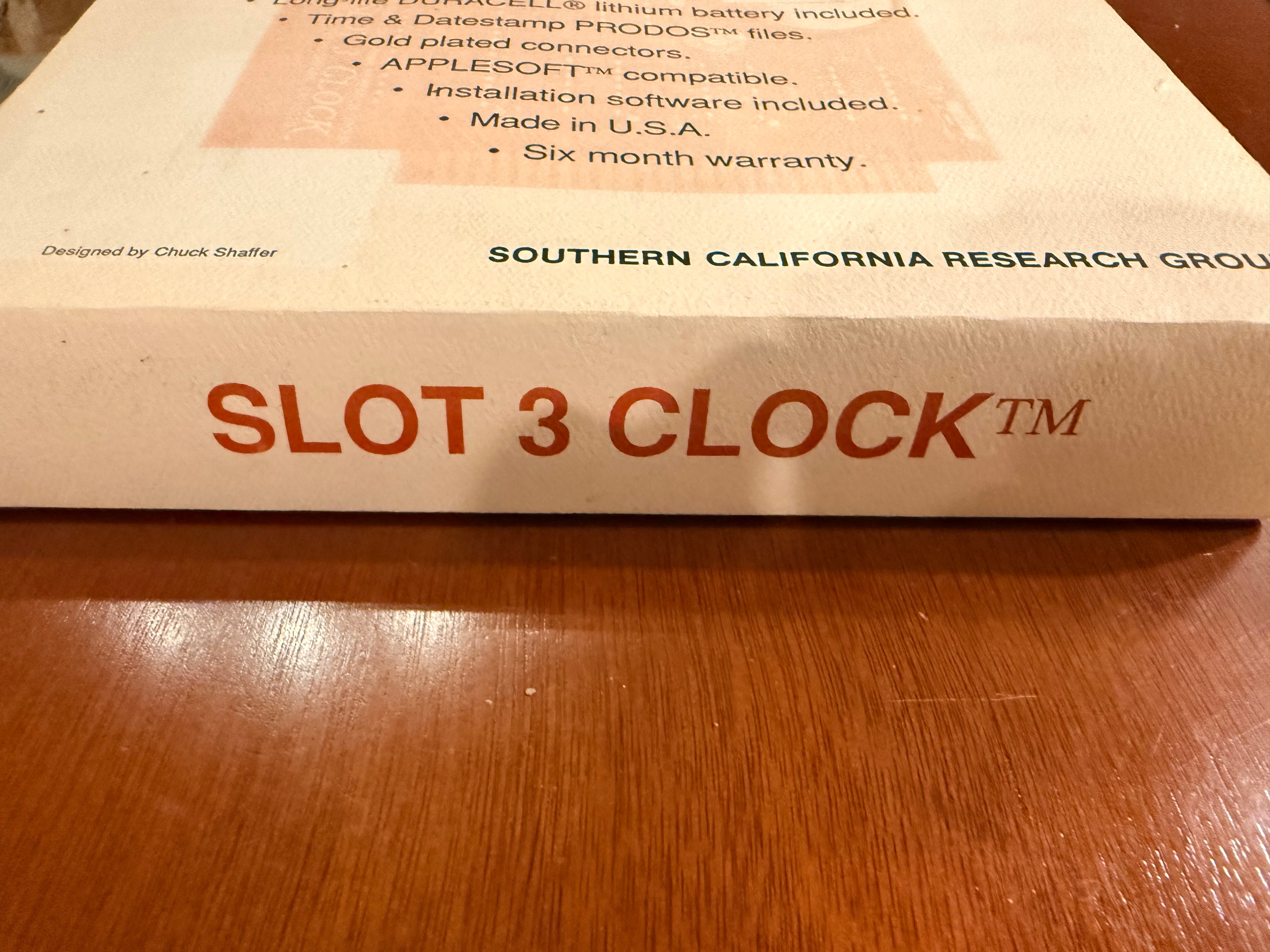 Vintage Apple IIe Slot 3 Clock – Southern California Research Group – New Old Stock / Open Box
