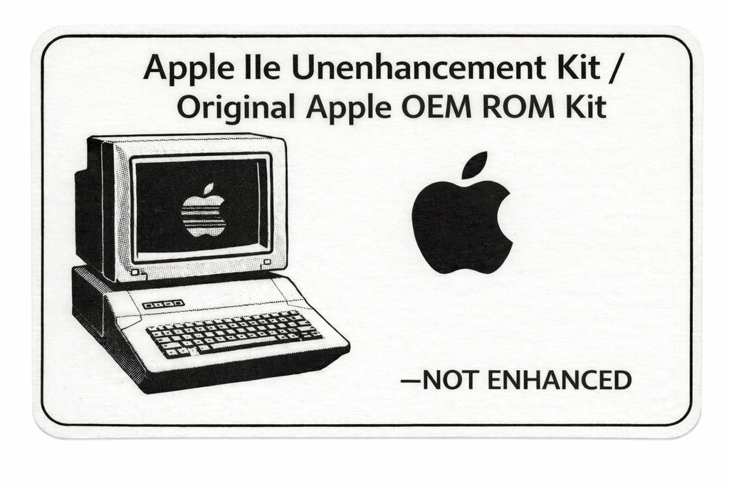 Apple IIe "Un-Enhancement" Kit  6502 & Apple IIe ROMS OEM