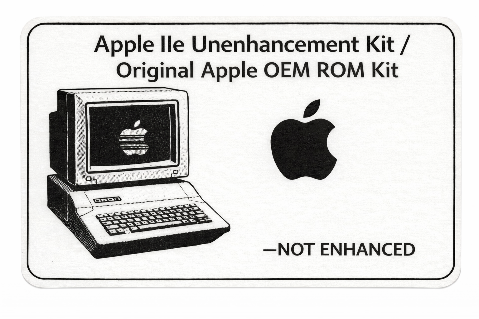 Apple IIe "Un-Enhancement" Kit  6502 & Apple IIe ROMS OEM