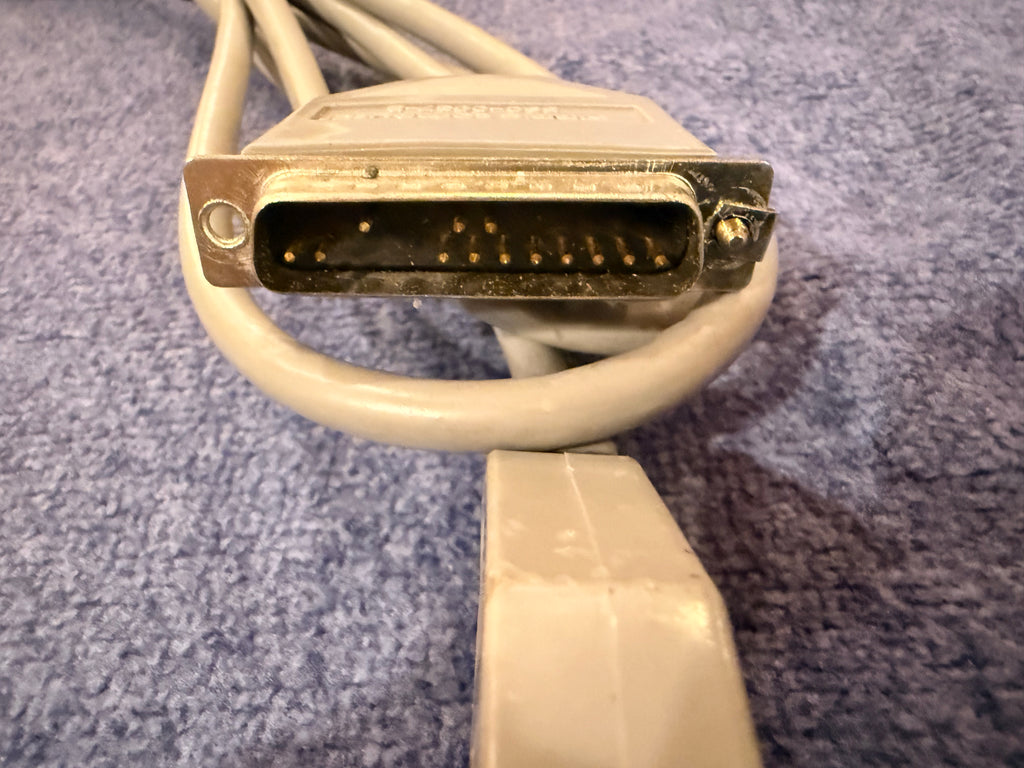 Apple II to Serial Modem DB-25 Serial Data Cable 590-0037-B  Vintage