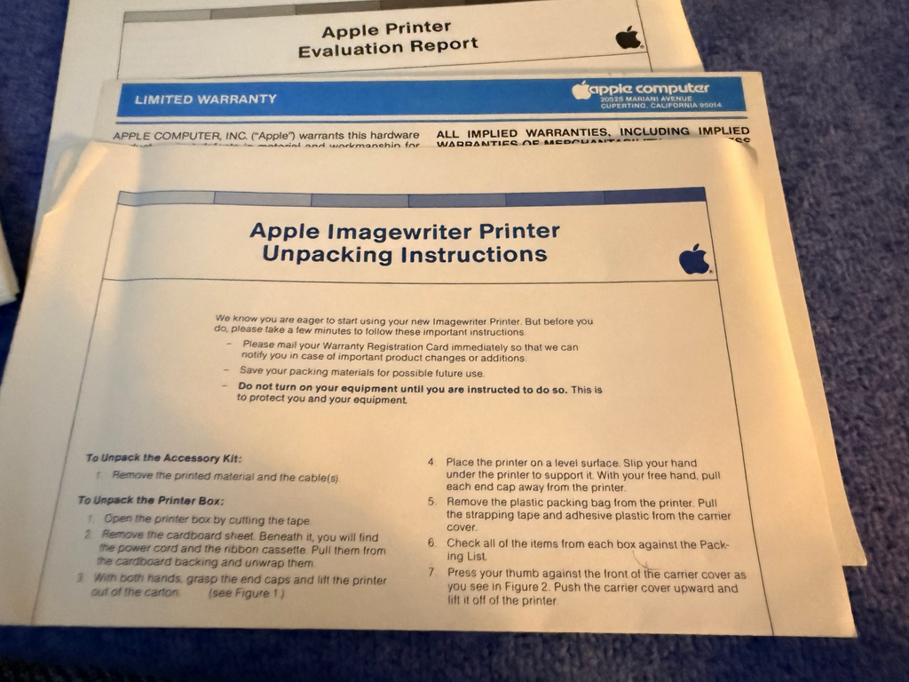 Apple ImageWriter II Printer (A9M0310) — Tested & Working
