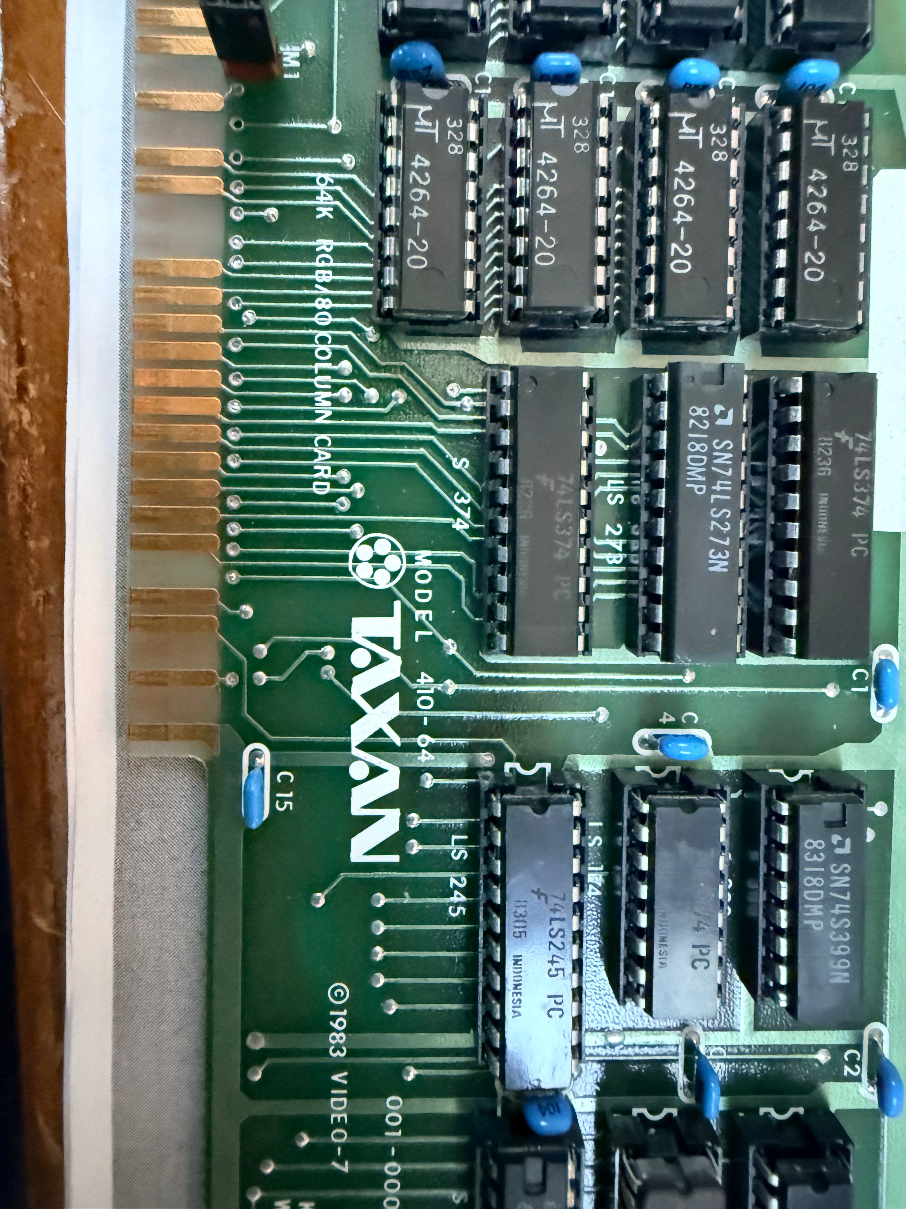 Taxan 64k/80 Column Card Model 410-64 | Video-7
