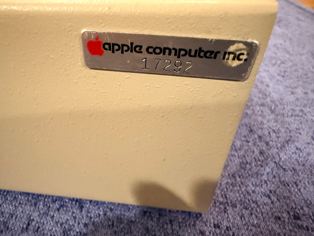 Early Apple II Disk ][ w/ Apple Computer Asset Tag 17292
