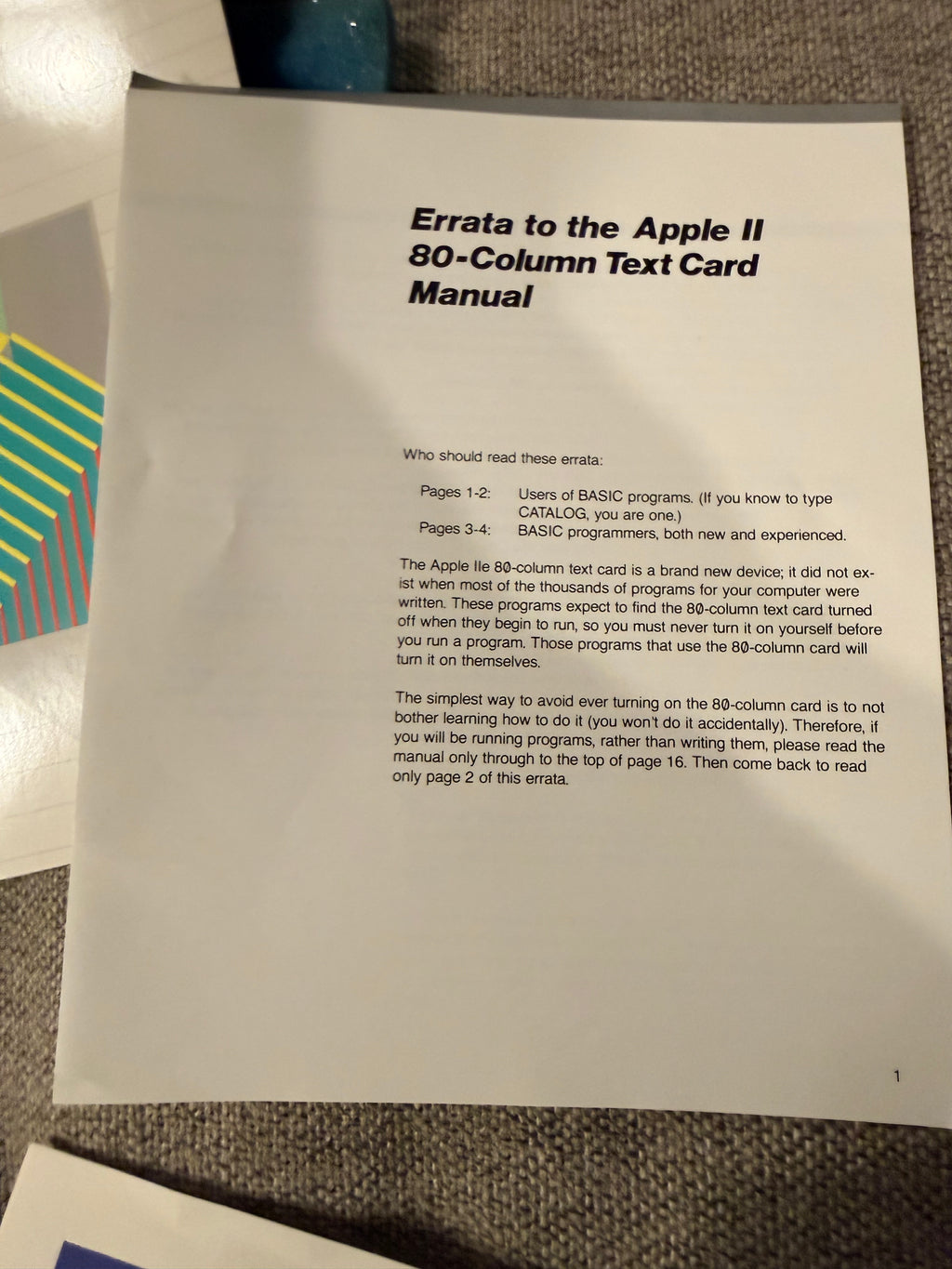 Apple IIe 80-Column Text Card w/ Original Box, Manuals & Packaging – Tested