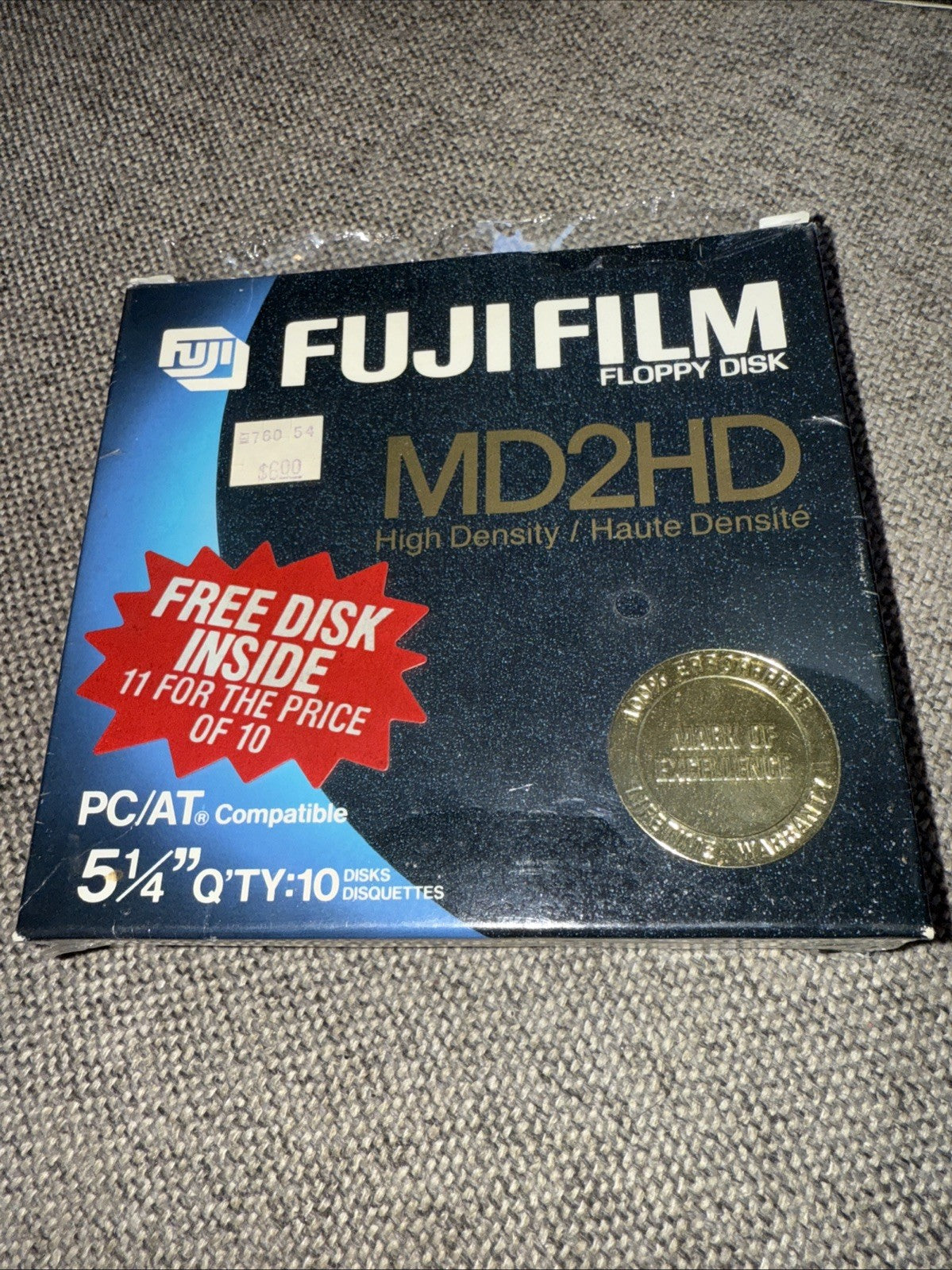 Fuji Film Floppy Disk MD2HD 11-Pack 5-1/4" PC/AT Compatible (New/Opened)